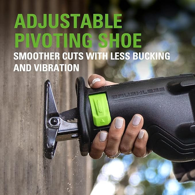 Greenworks 24V Reciprocating Saw,Cordless,Brushless,1.1"(28 mm) Stroke length,2700 SPM,4.0Ah USB Battery and Charger Included