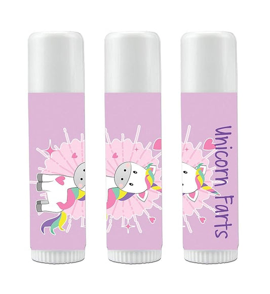 12 Unicorn Farts Lip Balm Favors - Unicorn Theme Lip Balms - Unicorn Party Favors - Girls Party Favors - Unicorn Farts Favors-VeraVaultWomen