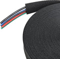 Heat Shrink Wire Loom 2:1 Shrinkable Braided Cable Sleeve 3/8 Inch ID-46ft Abrasion Protection Flexibility Fabric Wiring Harness Cover Sheath