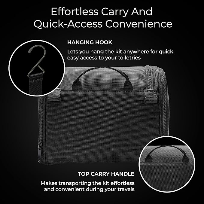 Briggs & Riley Toiletry Kit - Travel Bags for Women & Men, Organizer for Vacation, Dopp Kit for Bathroom Accessories, Makeup, & Skincare