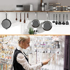 Pegboard Hook 50 Pcs, Sturdy L Shape Galvanized Metal Fit for 1/4 and 1/8 Pegboard, Organizer Kit for Garage Tool Storage