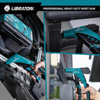 LIBRATON Professional Heavy Duty Rivet Gun, One-Handed Pop Rivet Gun Set, Robust Riveter with Shaft Container, Manual Riveting Tool, Tool-Free Interchangeable Heads, for Metal, Wood and Plastic