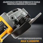 Cordless Angle Grinder, 4-1/2"-Inch Powerhouse. 9000RPM Brushless Motor. Compatible with Dewalt 20V Max Battery(No Battery). Comes with Pin Wrench. Perfect for Metal/Wood Polishing/Thin Steel Cutting