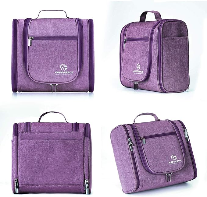 Hanging Toiletry Bag Extra Large Capacity | Premium Travel Organizer Bags For Men And Women | Durable Waterproof Nylon Bathroom, Shower, Makeup Bag For Toiletries, Cosmetics, Brushes