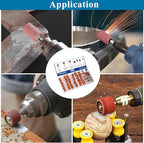 Tnisesm 64Pcs Sanding Bits & Sanding Drum Set for Dremel Rotary Tool with Box, Aluminium Oxide Tough Enough to Metal Rust Removal/Smoothing/Sharpening, Different Shape Meet More Needs
