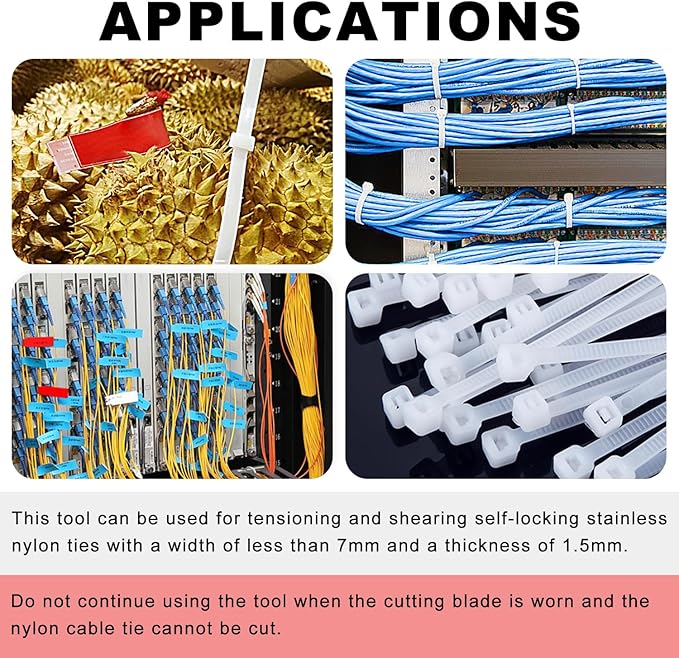 Zhushan Cable Tie Gun,Automatic Tightening and Cutting Tool Gun Cable Tie Pliers Fast Binding Wire Binding Gun