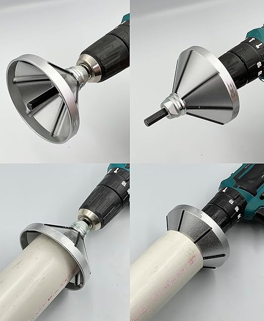 2 in 1 Inner-Outer Reamer, Pipe and Tubing Chamfer Tool for OD 1-1/8" to 3-1/4" ID 1-1/16"to 3-3/8"