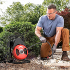 50FTx1/2 Inch Sewer Snake Electric Drain,Drain Cleaner Machine for 2" to 4" Pipes, Plumbing Snake Auger Cleaner with Wheels & 4 Cutter & Foot Switch for Sewer, Sink, Toilet, Bathroom and Shower