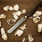 1-Inches HSS Roughing Gouge Lathe Chisel Wood Turning Tools with Round Plastic Box and Hanging Bag