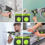 WORKPRO Premium 1-1/4 Inch SDS-Plus Rotary Hammer Drill, 7.5AMP, Lightweight Corded Version for Concrete Demolition Chipping Rotomartillo, 5 SDS-Plus Bits