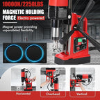 Magnetic Drill Press with 11 Coring Bits, 1300W Motor 1.6" in Boring Diameter, 2922lbf lbf Electric Portable Mag Drill Press Machine for Metal Surface, Home Improvement Industry