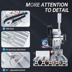 RATTMMOTOR 5" Mini Table Saw for Craft Q99-7 Multipurpose Portable Small Hobby Table Saw Cutting Machine 110V-220V, 0-45° Angle Adjustable, 997 Motor 18000RPM with 480W Power Supply for Crafts