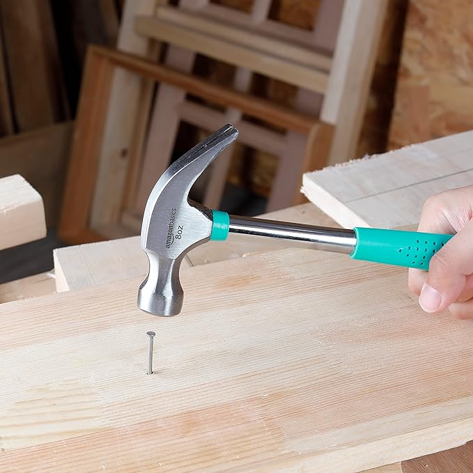 Amazon Basics 8 oz Hammer, Turquoise