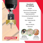 Amana Tool 82 Degree Countersink with Drill Bit Depth Stop and No-Thrust Ball Bearing, 55226, 3/8 D x 3/32 Drill D x 1/4 Inch Quick Release Hex Shank