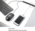 CrocSee 10ft - 1 inch Braided Cable Management Sleeve Cord Protector - Self-Wrapping Split Wire Loom for TV/Computer/Home Theater/Engine Bay - Black