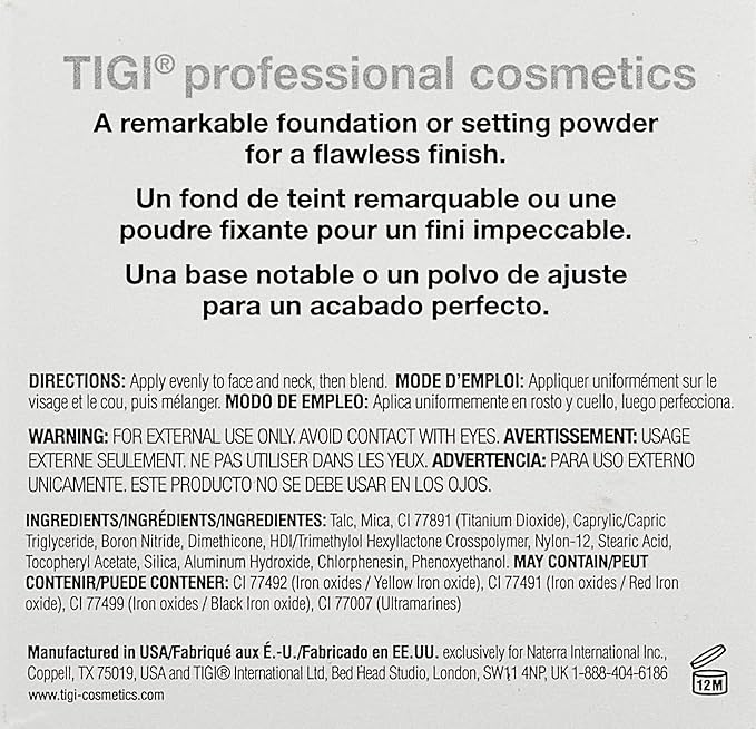 TIGI Cosmetics Powder Foundation, Allure, 0.37 Ounce-VeraVaultWomen