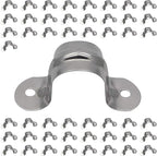 1/2inch Rigid Pipe Strap Clamp, Two Hole Strap,U Bracket Tube Clip, Stainless Steel Heavy Duty Pipe Fasten Holder, 50Pcs (20mm)