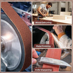 HARFINGTON 2 x 48 Inch Sanding Belts, 5 Pcs 60 Grits Aluminum Oxide Abrasive Belt Sander File Belt for Woodworking, Metal Polishing, Knife Sharpener