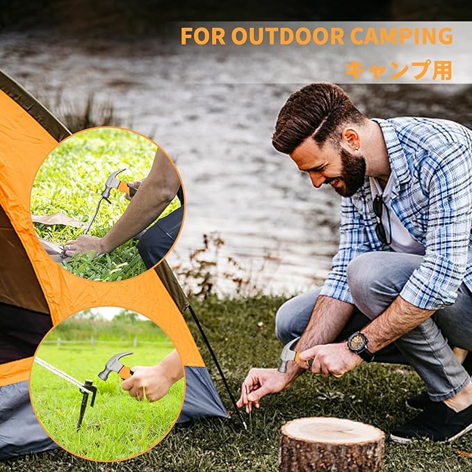 Hammer 8oz, Small Hammer, BOOSDEN Camping Hammer, Mini Hammer, Claw Hammer, Stubby Hammer, Small Hammer for Women, Nail Hammer, Handy Hammer, Kids Hammer, Tiny Hammer for Indoor Outdoor Using