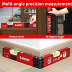 20Inch Foldable Magnetic Level-with 30Ft Laser Leveling Line and 90°/180°Bubbles,Multi-function Leveler Tool for Woodworking,Picture Hanging,Home Renovation and Construction