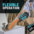 450N.m/332Ft-lbs Brushless Impact Wrench,1/2" Cordless Impact Gun with 4.0Ah Battery & 6 Sockets, Electric Impact Driver for Car/DIY Furniture/Lawn Mower/blue (450N)