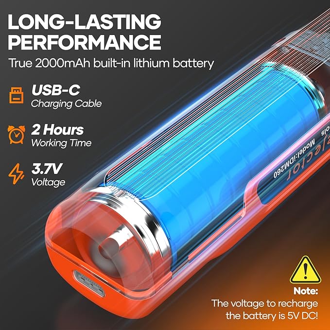 Kejector Cordless Rotary Tool Kit with 113 Accessories Mini Rotary Tool with LED Screen & Ring Light 5-Speed Adjustable for Engraving Sanding, Polishing, Carving, Cutting, DIY Crafts, USB-C Charging