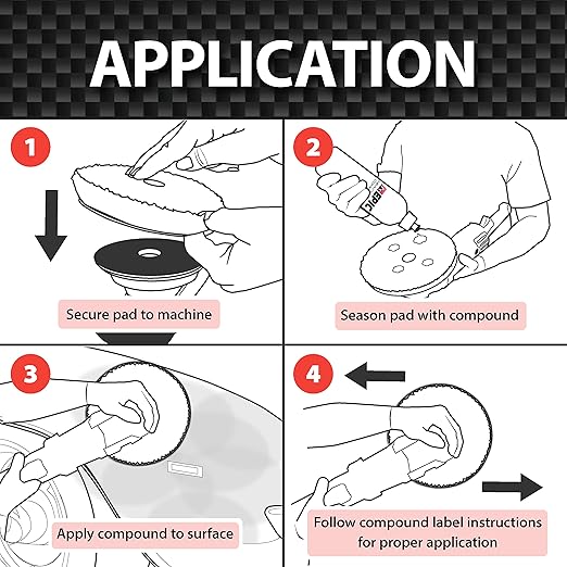 Malco Epic Purple Wool Heavy Duty Pad 6.25 inch – Orbital Polishing Pad for P1500 Sand Scratches/Use with Malco Epic Heavy-Duty Compound (109032) / Swirl-Free and Dust-Free Finish (840004)