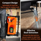 Table Saw for Jobsite 8-inch, 6.7-Amp Copper Motor, Cutting Speed up to 3576RPM, 24T Blade, Compact Portable Table Saw Kit, with Sliding Miter Gauge DIY Woodworking and Furniture Making, Orange