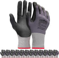 Micro-Foam Nitrile Coated Gloves-12 Pairs, Seamless Knit Design, Perfect for Home Projects and Construction
