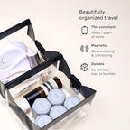 Cadence Parcel - Clear Dopp Kit with Magnetic Closure - Durable and Leak-Resistant Travel Toiletry Kit - Modular Design