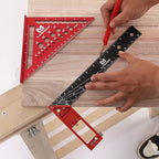 12 Inch Framing Carpenter Square, Woodworking Square Ruler, Try Square Tool, L Square Ruler, Layout Tool, Right Angle Ruler with Retractable Ledge and Scribe Mark Pin