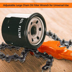 Lasnten 3 Pcs Large Reversible Chain Oil Filter Wrench with 12 16 9 Inch Chain Wrench Adjustable Heavy Duty Carbon Steel Sturdy Pipe Fitting Tool Spanner for Ratcheting Universal(Orange)