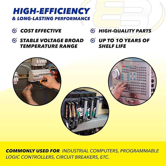 (5-Pack) Exell 3V PLC Lithium Computer Backup Batteries, Replaces A55DELTA, LIT5110, Leblonde CR17450E-R, Leblonde CR17450E-RL, Leblonde Model 77 CNC Router, Newark 25C3891