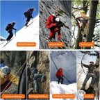 AOLEBA 8.5mm Static Climbing Rope, Outdoor Rock Climbing Ropes, Heavy Duty Rappelling Rope for Fire Rescue, Escape, 10M(32Ft) 20M(64Ft) 30M(96Ft) Ice Climbing Equipment & Parachute Accessories