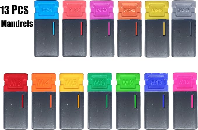 16”Hand Rivet Nut Tool,Professional Rivet Nut Setter Kit with 13 Mandrels（M3 M4 M5 M6 M8 M10 M12 SAE 8-32,10-24, 1/4-20, 5/16-18, 3/8-16,1/2-13）And 125 PCS Rivets Nuts