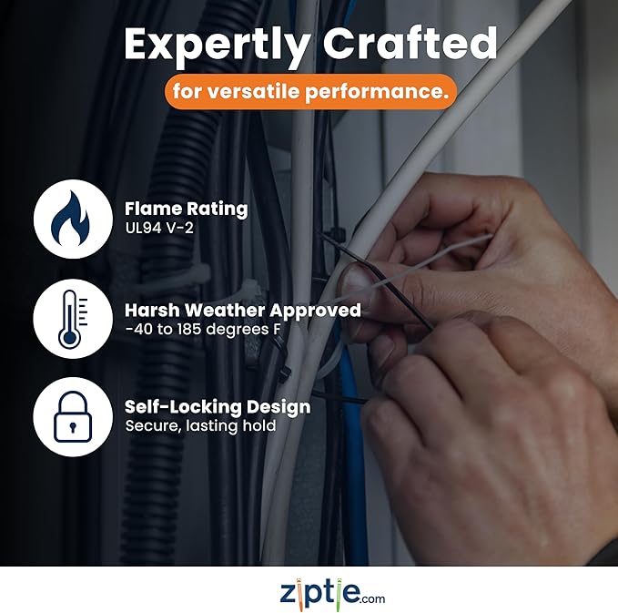 ZipTie.com 15-Inch Natural Releasable Pawl Zip Ties - 50-lb Tensile Strength Cord Management - UL Listed Reusable Cable Ties - UL 21 Listed, UV Resistant, Indoor & Outdoor Multi-Purpose (100-Pack)