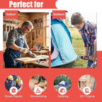 Upgrades 16oz & 8oz Claw Hammer Set with Magnetic Nail Holder, Non-Slip Grip, Dual Nail Grooves Ergonomic Handle for Precision & Safety