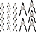 Amazon Basics 20-Piece Steel Spring Clamp Set, 15 Pack of 3/4-inch, 5 Pack of 1-inch, Black/Silver