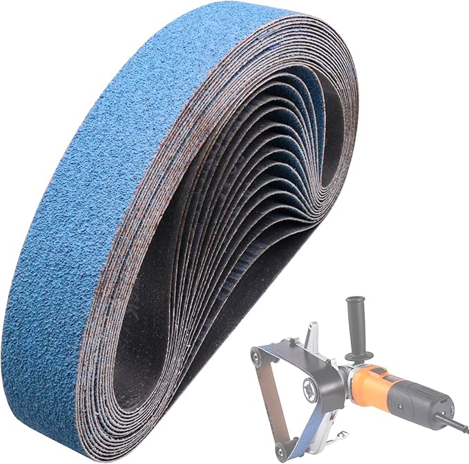 1-1/2 x 30 Inch Zirconia Sanding Belts for Pipe Tube Polisher Sander, 1.5x30" 60 Grit Sander Belts for Pipe Belt Sander, 1-1/2" x 30" Zirconia Grinding Sand Paper for Metal Burnishing, 15 Pack