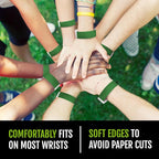 1,000 WristCo Kelly Green Tyvek Wristbands for Events - Comfortable Tear Resistant Paper Bracelets ID Wrist Bands for Concerts Festivals Admission Party Identification