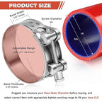 AKIHISA 4 Pack 48-51mm ID Range T-Bolt Hose Clamp,304 Stainless Steel Heavy Duty Pipe Strap Clamp