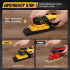 350W 3A Electric Sheet Random Orbital Sander with Pluggable Wire,Central Vacuum, Sanders for Woodworking, Primary Wood and Panel Processing,3MM