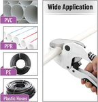 Bates- PVC Pipe Cutter, Cuts up to 1-5/8", Ivory Ratcheting PVC Pipe Cutter Tool, Pipe Cutters PVC Pipe Shears, Plastic Pipe Cutter, PEX Pipe Cutter, PVC Cutter Tool, PVC Ratchet Cutter