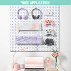 HUHOLE Pegboard Hooks 6 Inch 50PC, Blue Peg Board Hooks, Fit 1/4" or 1/8" Pegboard, Ideal Peg Board Organizer Accessories for Garage Tool Organization, Wall Storage (Blue, 6 Inch)