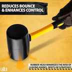 24 Oz Rubber Mallet Hammer for Woodworking, Flooring, Tiling, Camping and More - Rubber Hammer With Non-Slip Grip, Durable Ergonomic Handle, Anti-Vibrating Design For Efficient Work