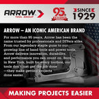 Arrow Rivet Nut Tool, 8" Rivet Nut Gun Kit Designed for Tight Space, Rivet Nut Setter with 3 Pcs Mandrels (8-32, 10-24, 1/4-20), 75 Pcs Rivnuts and 3 Pcs Drills, Sturdy Case Packed