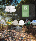 1.2 Gallon Compostable Trash Bags, Small Trash Bags for bathroom office kitchen, Strong Small Garbage Bags fit 4.5-5 Liter Trash Can,1 Gallon-1.5 Gallon,White Compost Bags