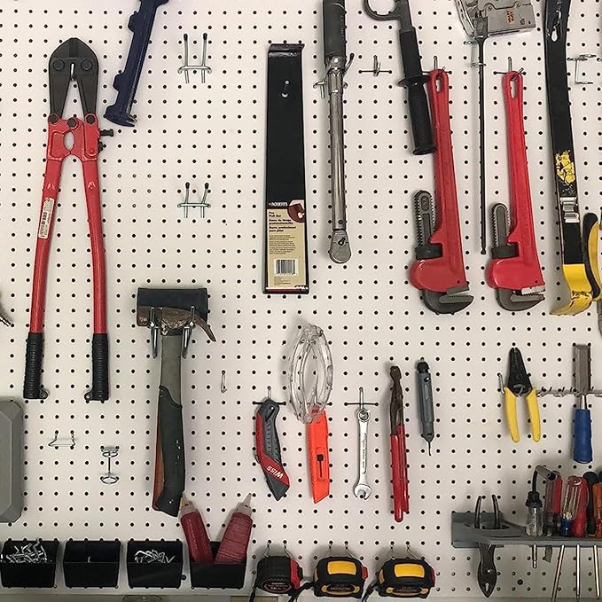 INCLY Pegboard Hooks Set for Hanging Tools, 206PCS Heavy Duty Peg Hook Hanger & Holder Fit 1/4 1/8 Inch Pegboard for Craft Assortment Garage Organizer Bins Attachment Peg Board Accessories