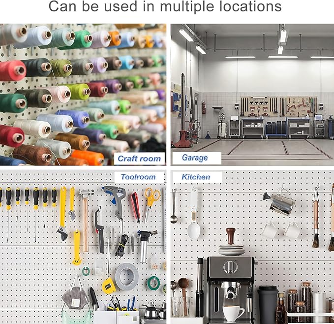 15 Pcs Double Pegboard Hooks 4 Inch, Heavy Duty Peg Board Hooks with Black Rubber Tipped, Pegboard Accessories Fit 1/4' Board Holes, Peg Tool Utility Hook Organizers for Garage