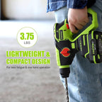 FASTPRO Cordless SDS Plus Rotary Hammer Drill Kit, 20V Brushless Multifunctional Hammer Drill Driver with 1.5Ah Battery, Including 10PCS Drill Bits & 4PCS SDS-Plus Drill Bits